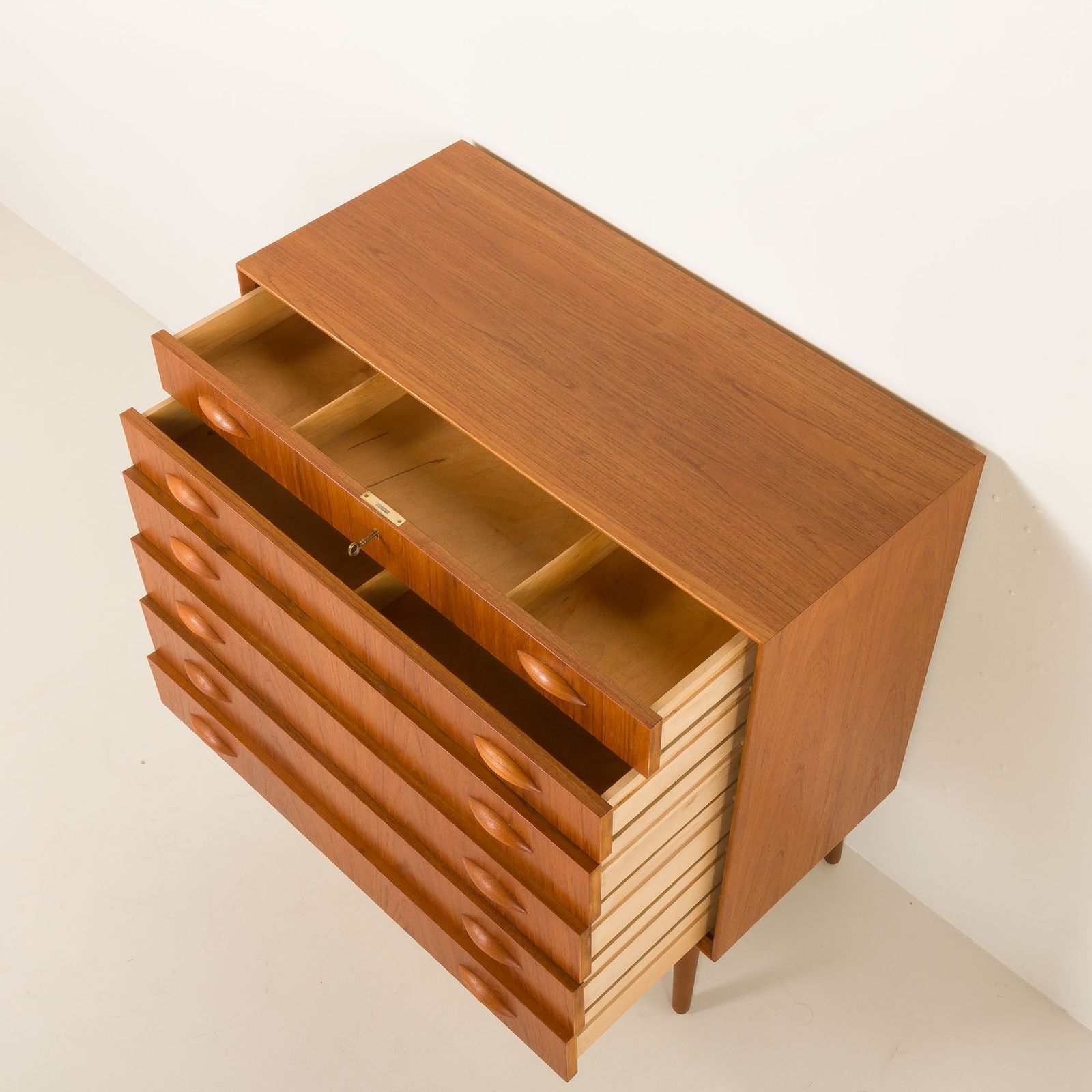 Scandinavian Teak Chest Of Drawers By Johannes Sorth For Nexo Mobelfabrik, Bornholm, 1960s photo buy