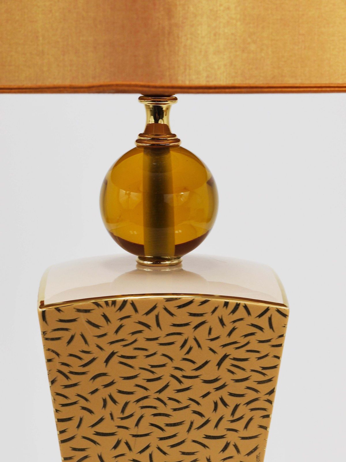 Post Modern Memphis & Art Deco Style Porcelain Table Or Side Lamp, Italy, 1980s photo for sale
