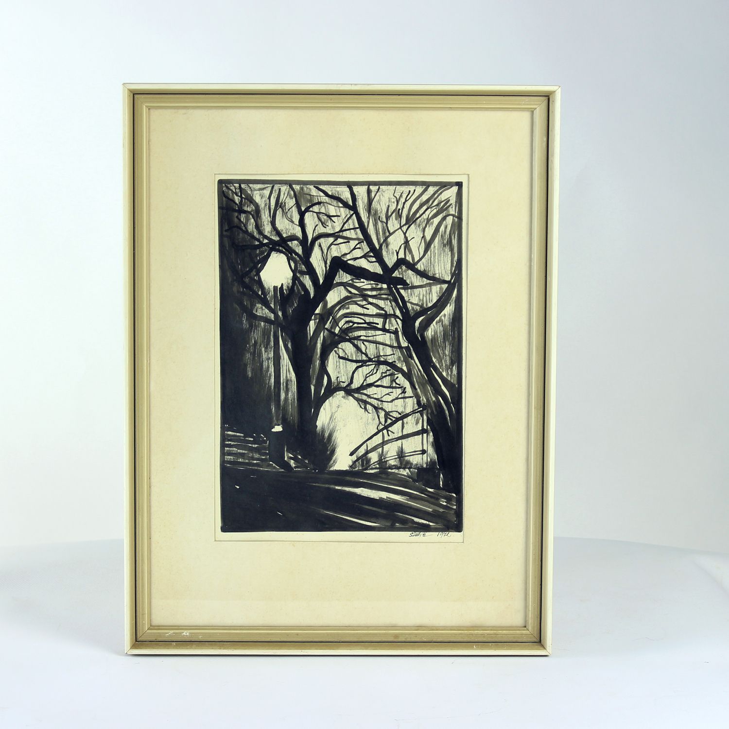 Set Of 2 Paintings On Paper, Signed Sestak 1972 photo vinterior