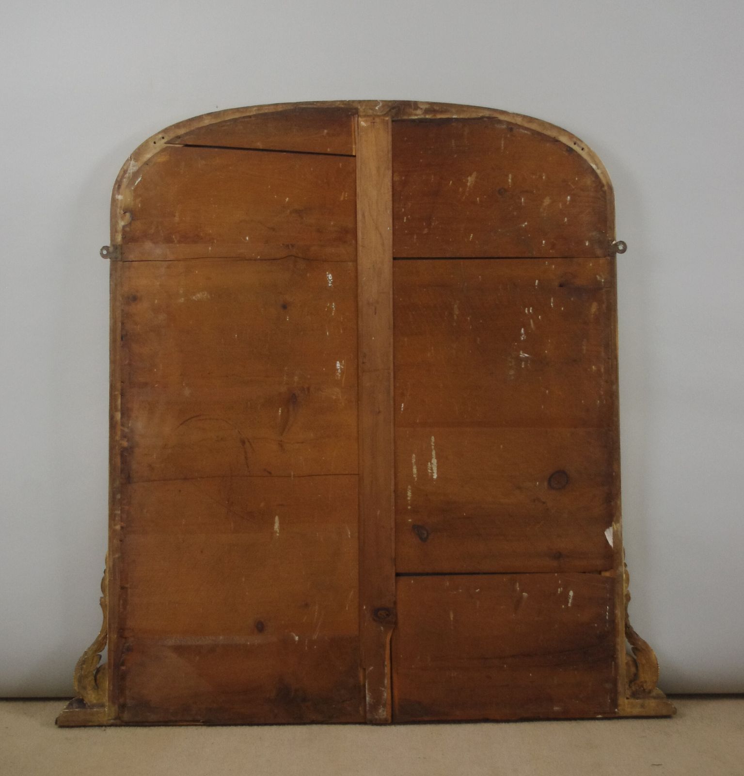 Victorian Gilt Arch Top Overmantle Mirror photo vintage