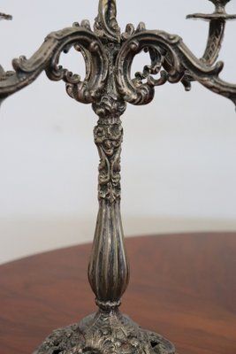 Candleholders In Silvered Metal, 1980s, Set Of 2 photo furniture