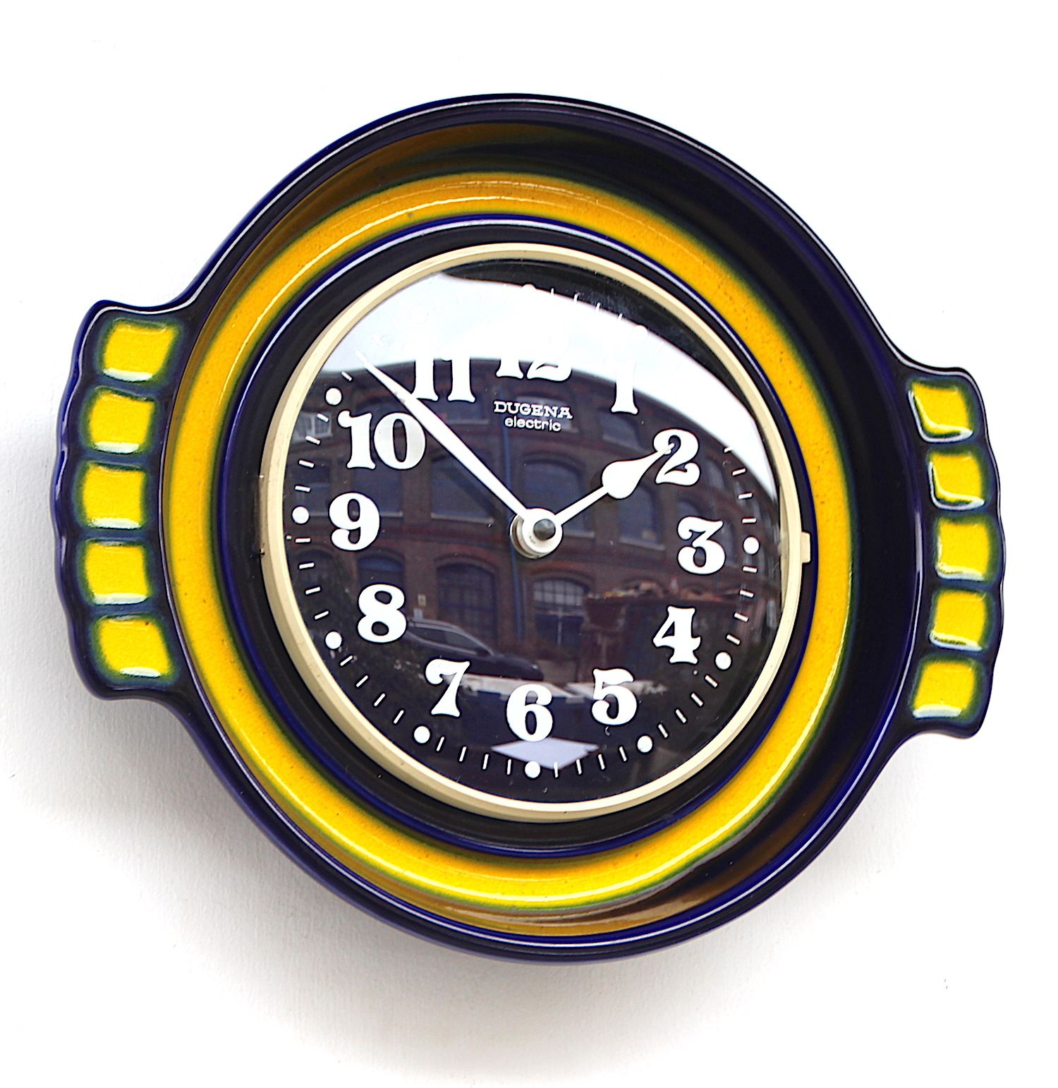 1970s West German Ceramic Vintage Factory Wall Clock. Fully Guaranteed photo buy