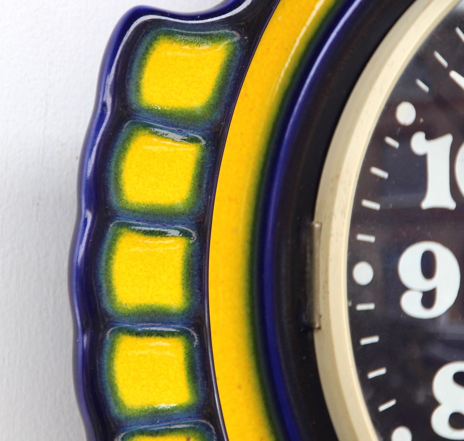 photo vinterior 1970s West German Ceramic Vintage Factory Wall Clock. Fully Guaranteed
