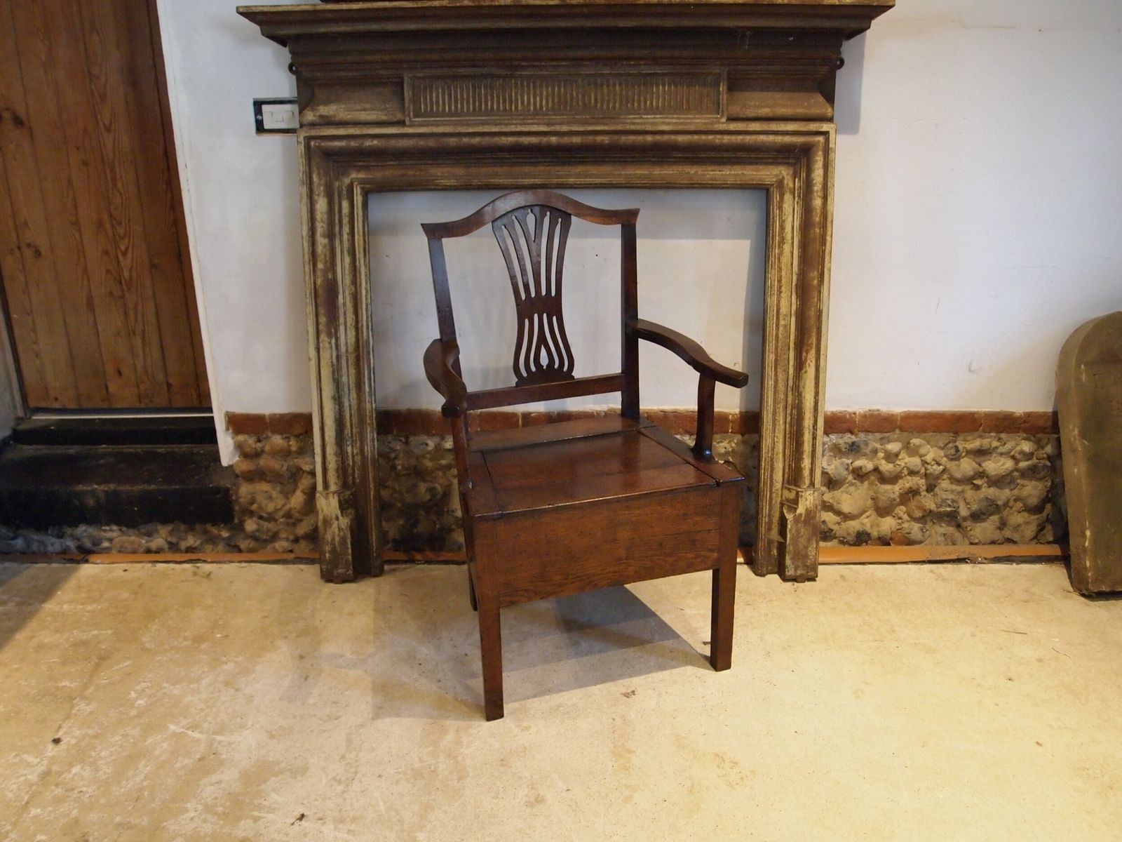 Chair Rare Welsh Oak Commode Chair George III C1770 photo Furniture