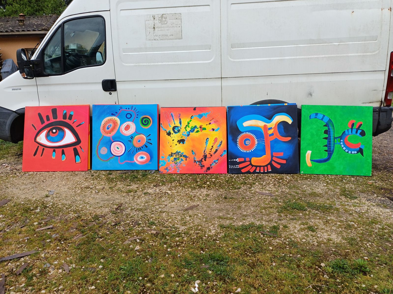 Series Of 15 Paintings By The Painter Seidel (1954) photo furniture