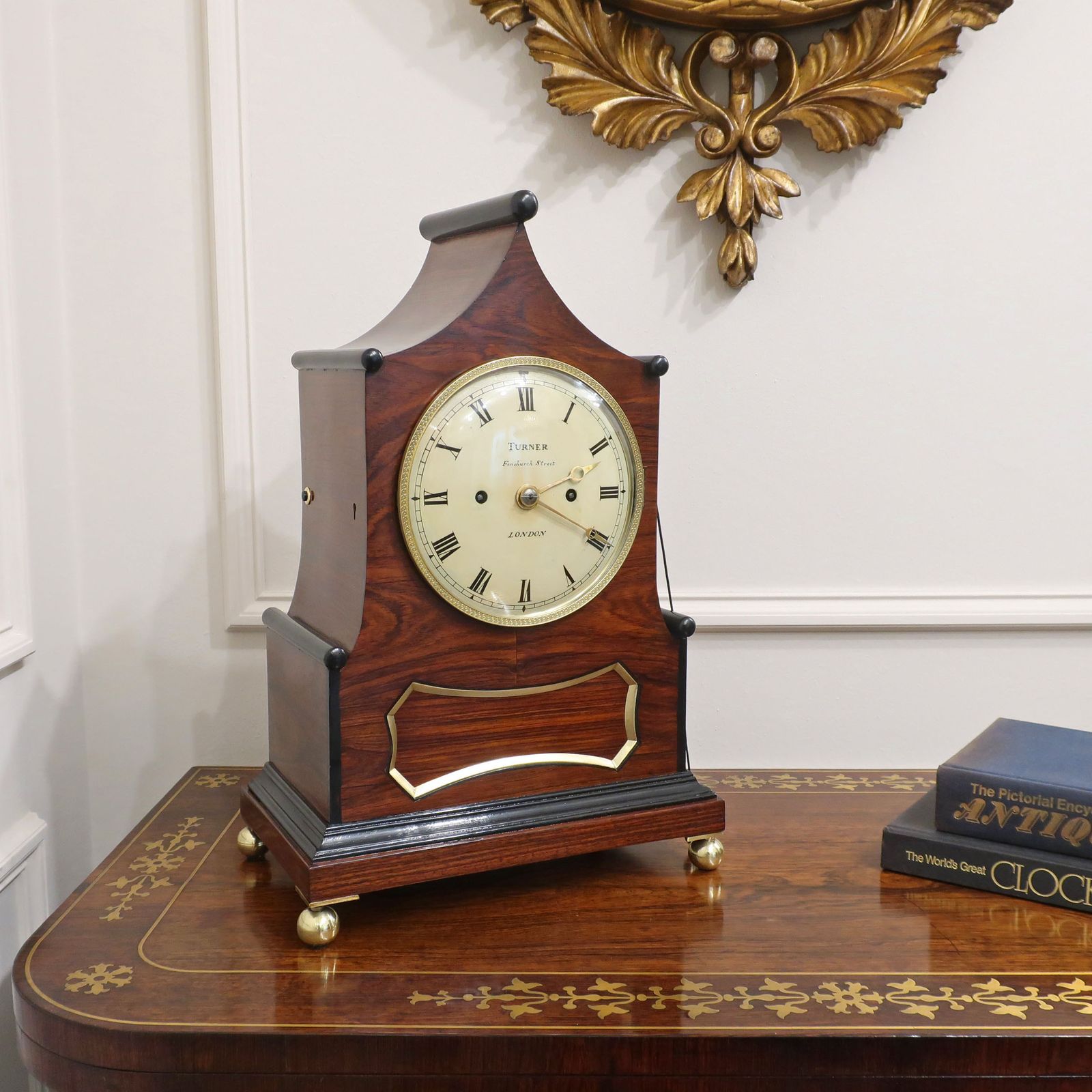 Georgian Kingwood Bracket Clock By William Turner Of London photo furniture