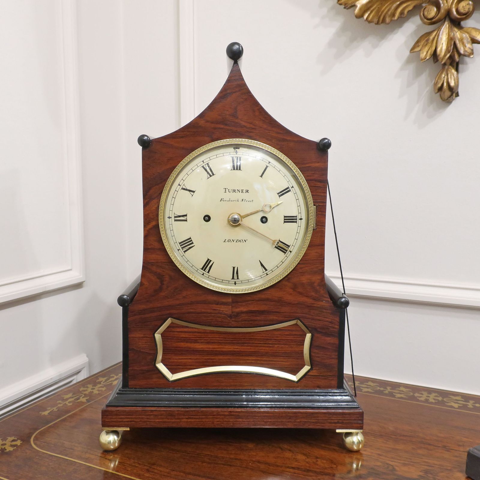 Georgian Kingwood Bracket Clock By William Turner Of London photo for sale