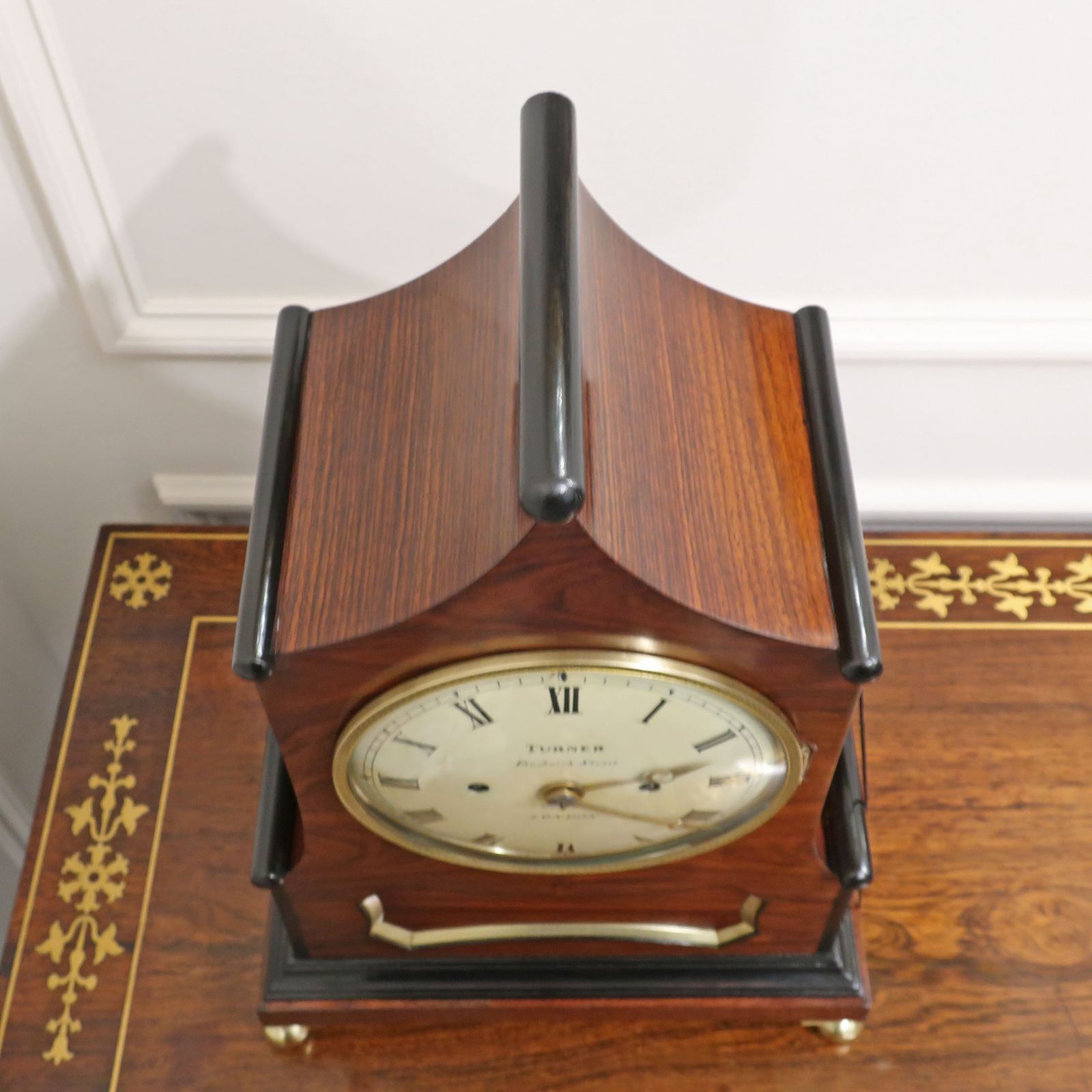 photo for sale Georgian Kingwood Bracket Clock By William Turner Of London