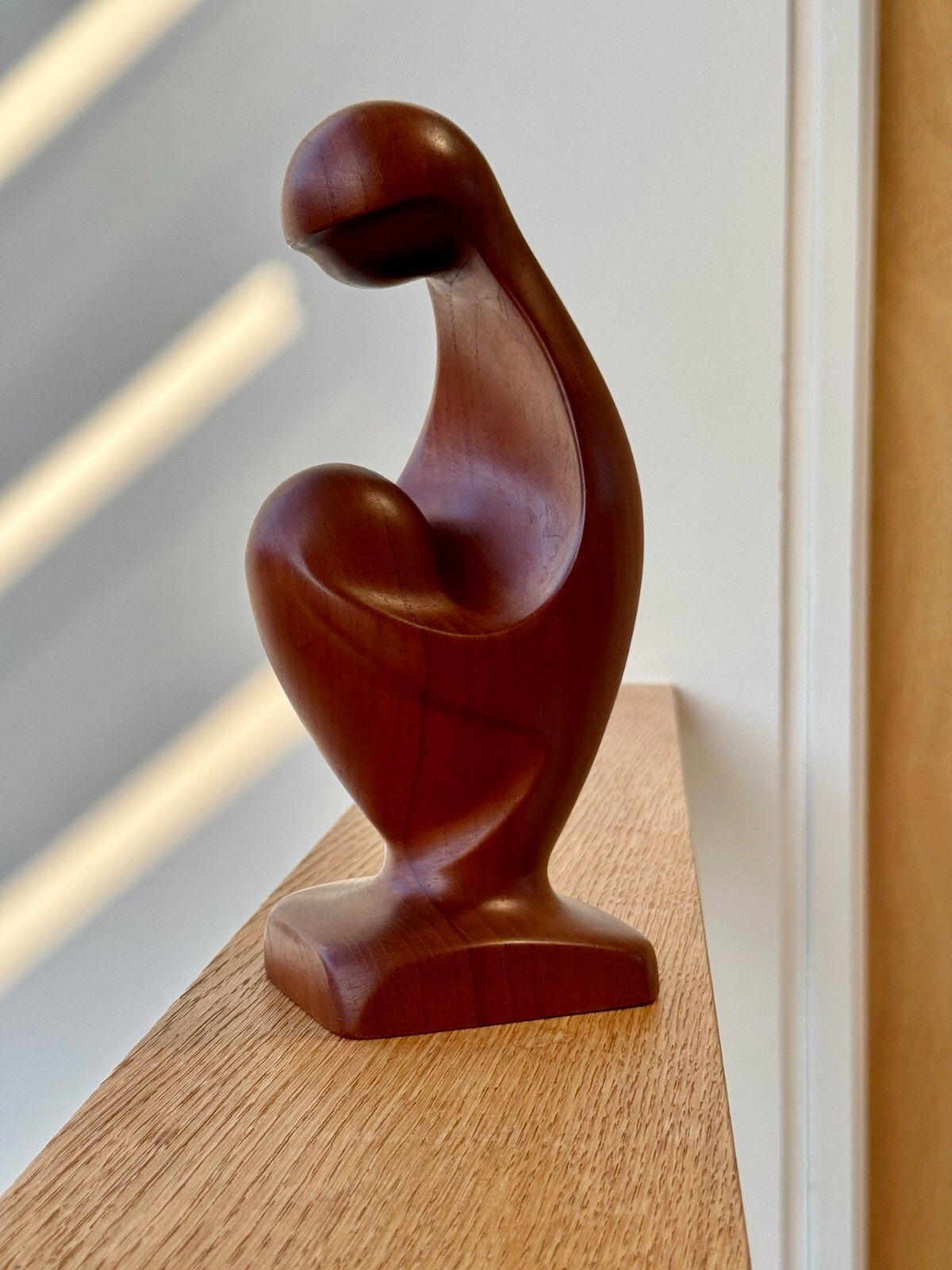 Mid Century Danish Teak Sculpture Simon Randers Mobilfabrik "Mother & Child" photo for sale