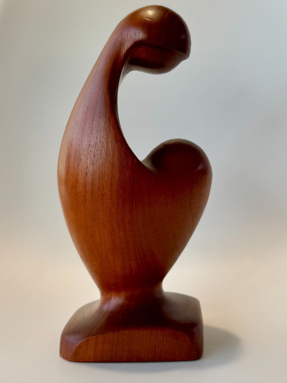 Art Mid Century Danish Teak Sculpture Simon Randers Mobilfabrik "Mother & Child" photo