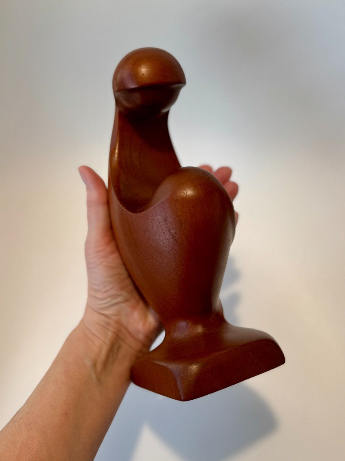 photo vinterior Mid Century Danish Teak Sculpture Simon Randers Mobilfabrik "Mother & Child"