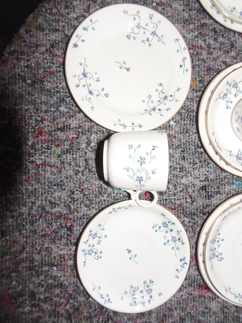 Porcelain Tea Set ., 1800s, Antique photo vintage
