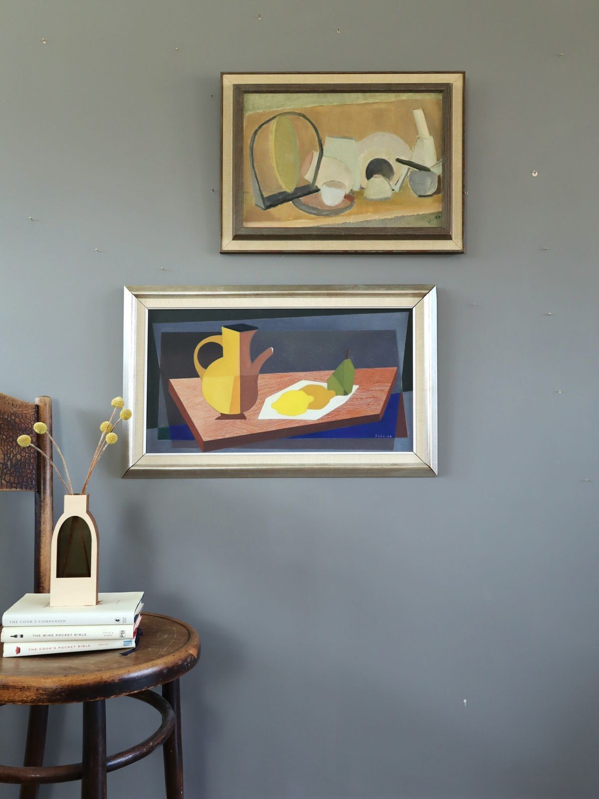 Cubist Citrus Oil Painting, 1960s photo furniture