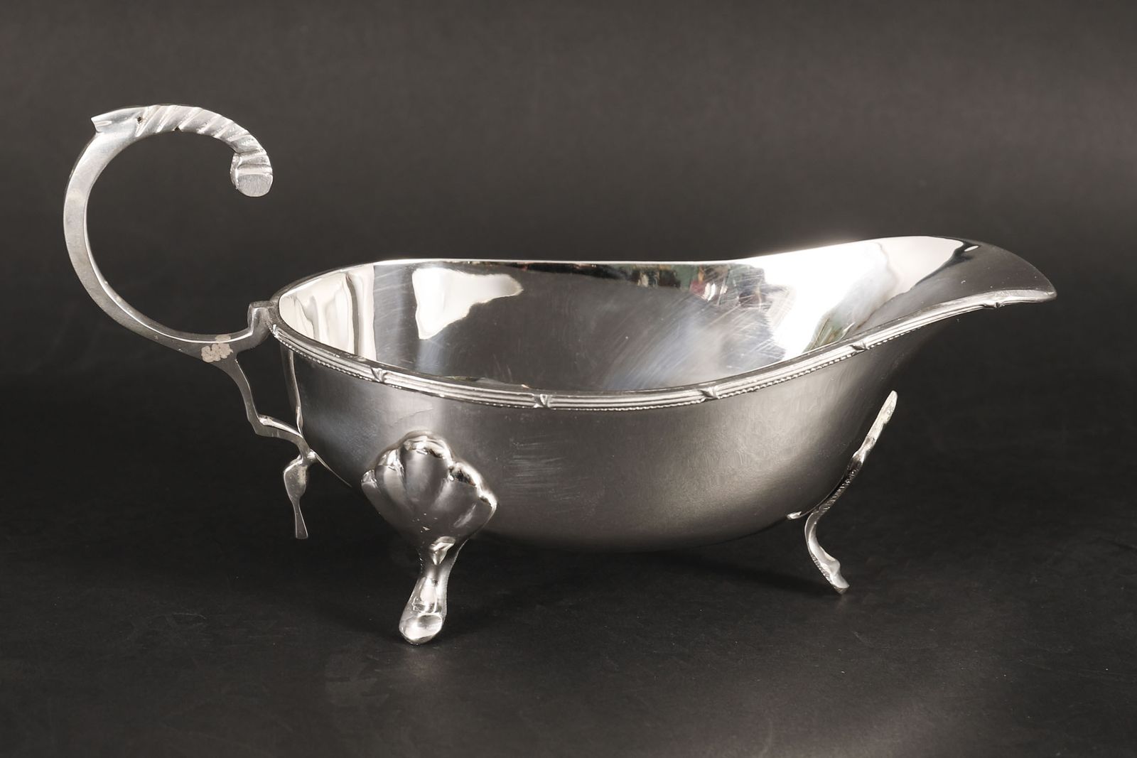 Antique Pair English Silver Plated Sauce Boats On Stands Circa 1910 photo 350.0