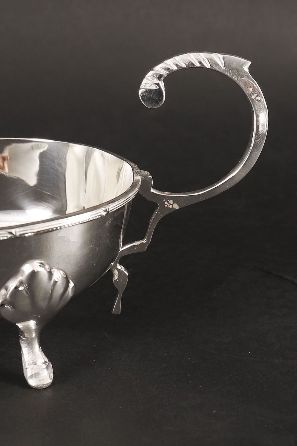 Furniture Antique Pair English Silver Plated Sauce Boats On Stands Circa 1910 photo