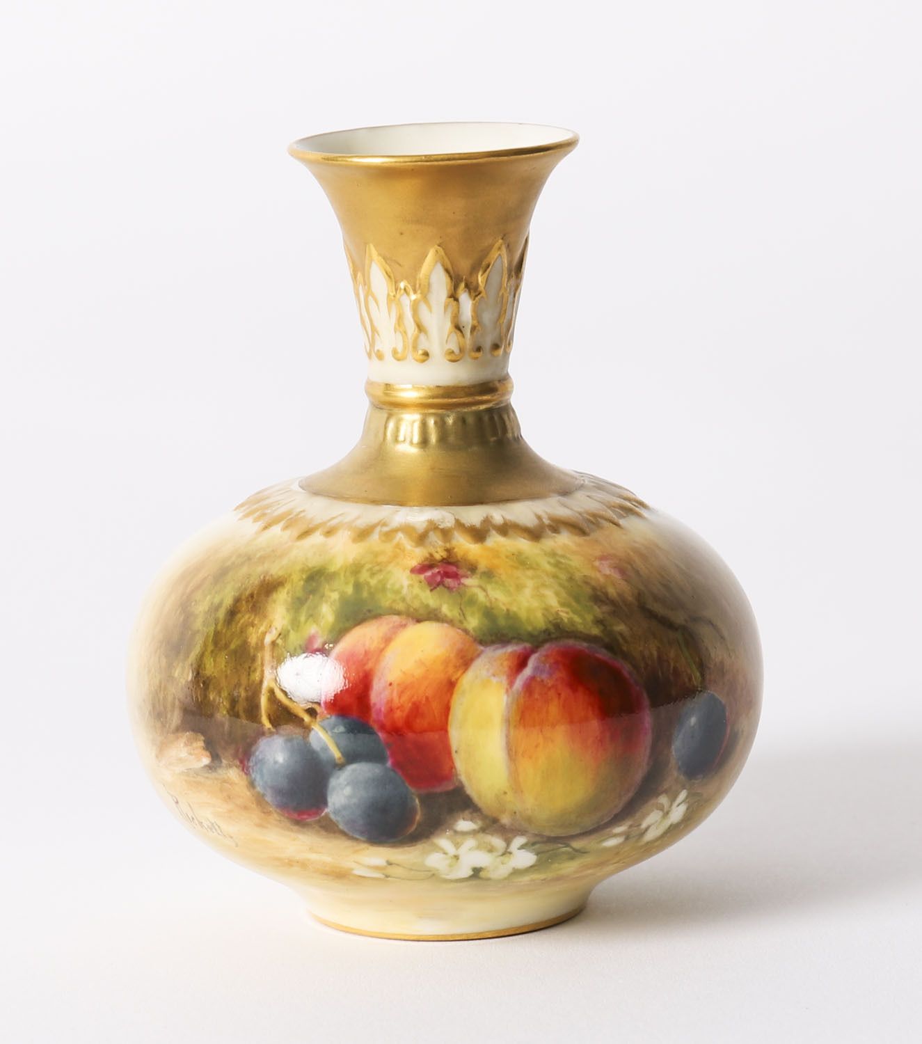 Antique Pair Miniature Royal Worcester Porcelain Vases William Ricketts 1925 photo buy
