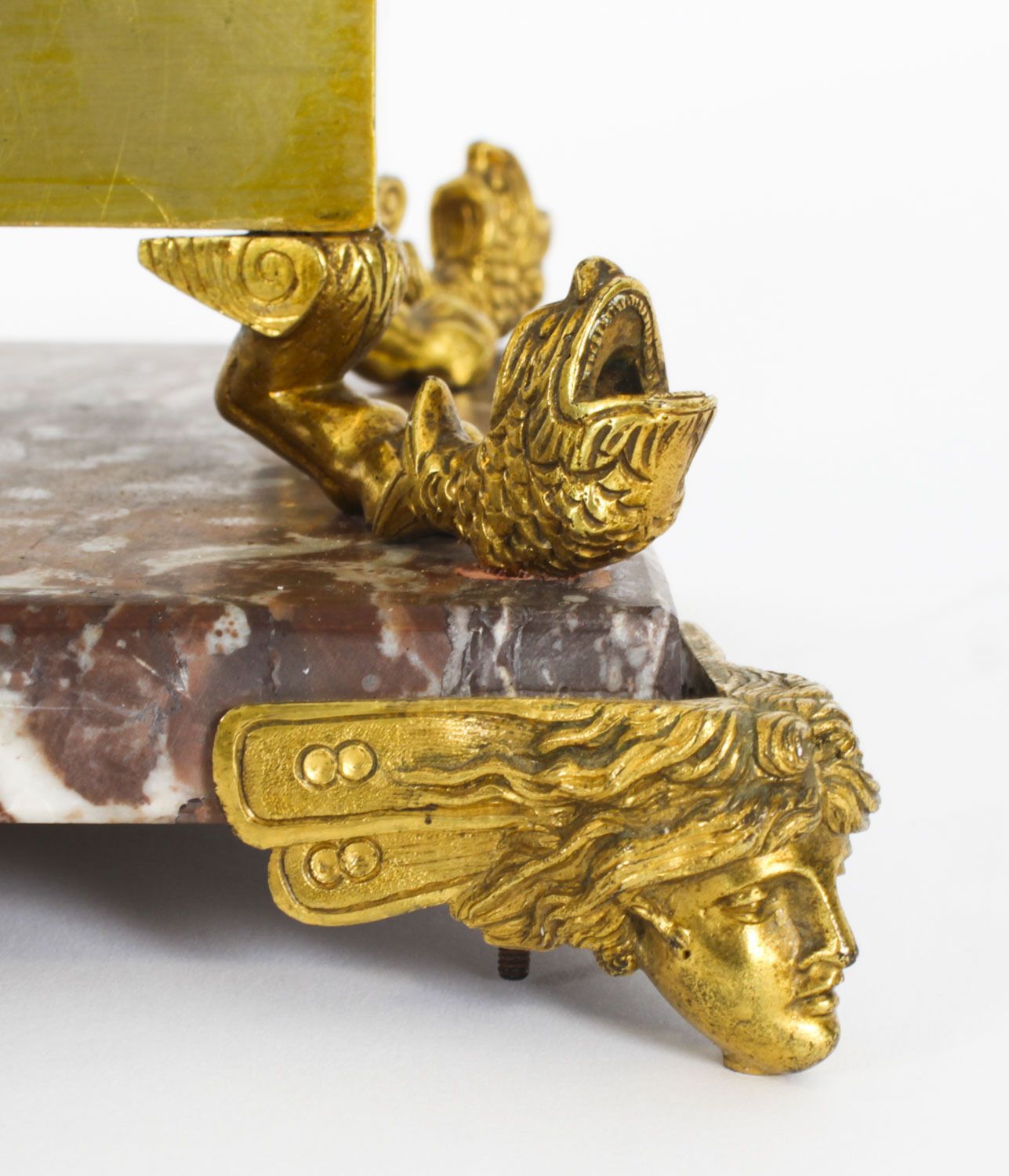 photo buy Antique French Ormolu & Marble Casket 19th C