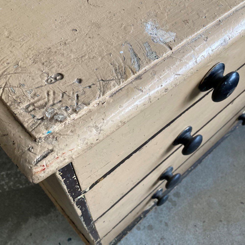 Antique Painted Pine Drawers, 1800s photo buy
