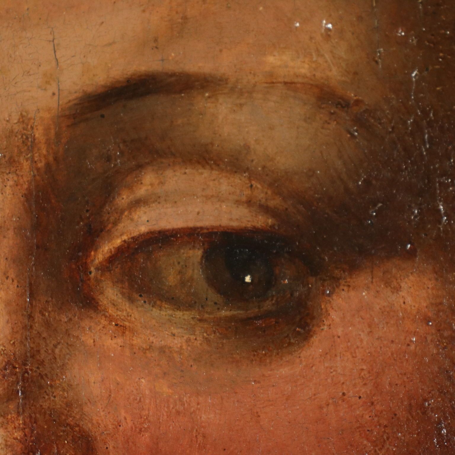 Antique Painting Female Head A. Del Sarto Attr. Tempera On Wood photo 3710.0