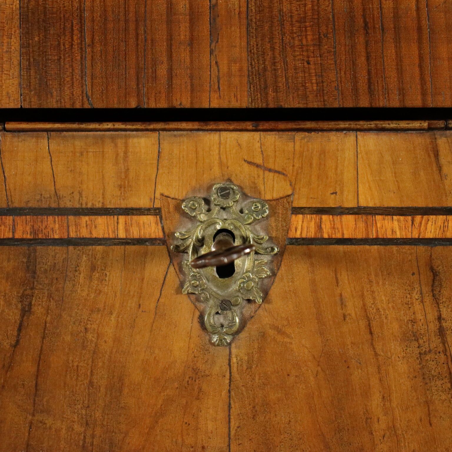 Furniture Barocchetto Tuscan Drop Leaf Secretaire Italy 18th Century photo