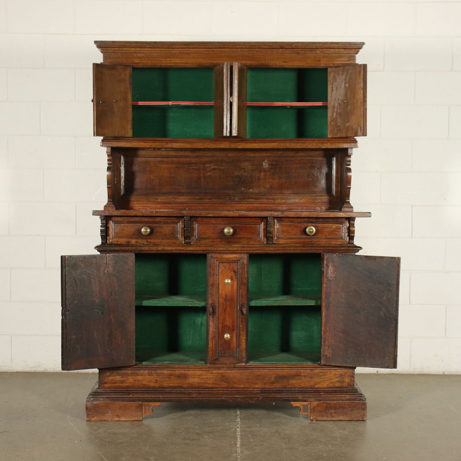 Emilian Baroque Cupboard Walnut Poplar Italy 18th Century photo for sale
