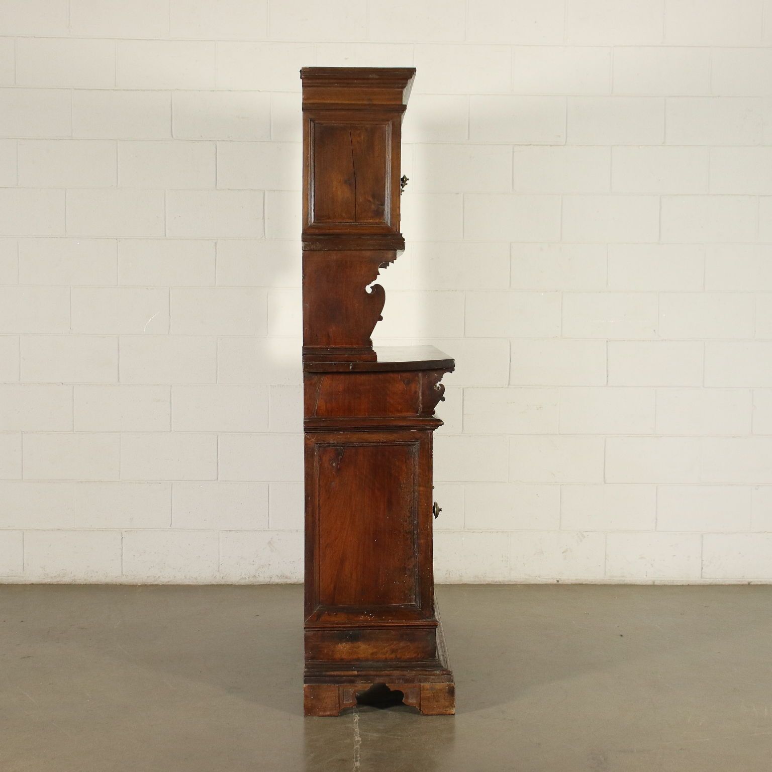 photo vintage Emilian Baroque Cupboard Walnut Poplar Italy 18th Century