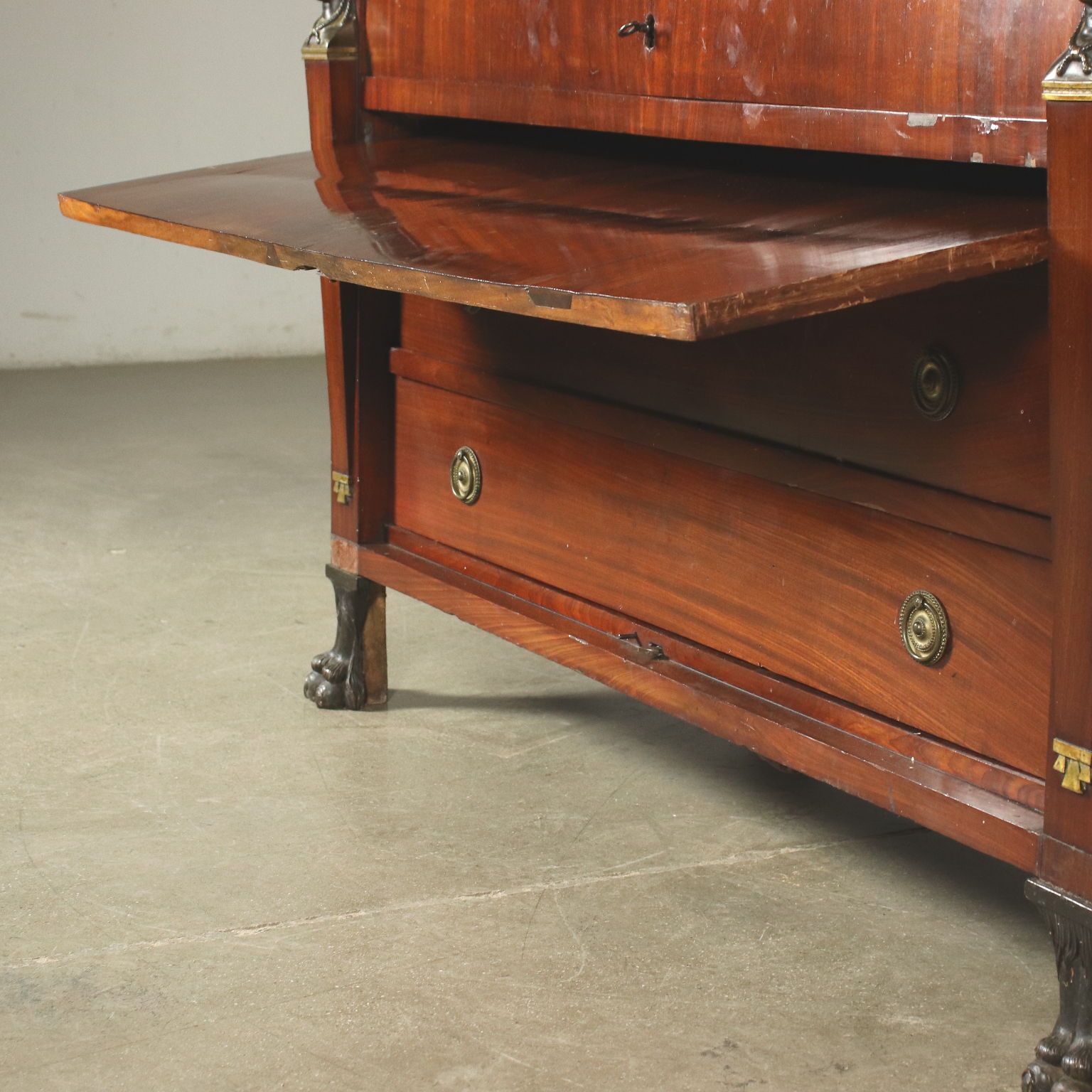 photo buy Empire Desk Chestnut Mahogany Italy XIX Century