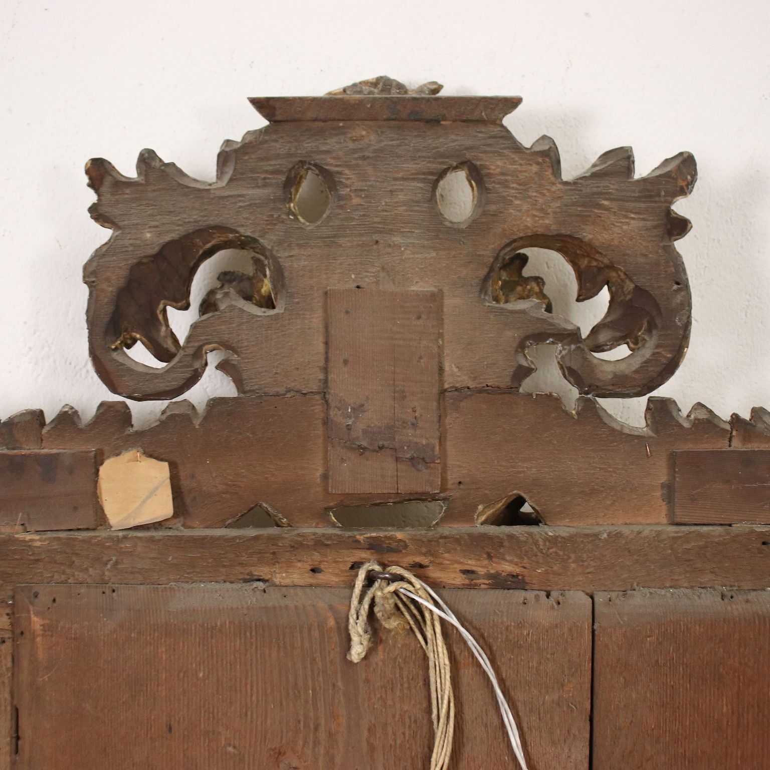 photo vintage Baroque Mirror Wood Italy XVII XVIII Century