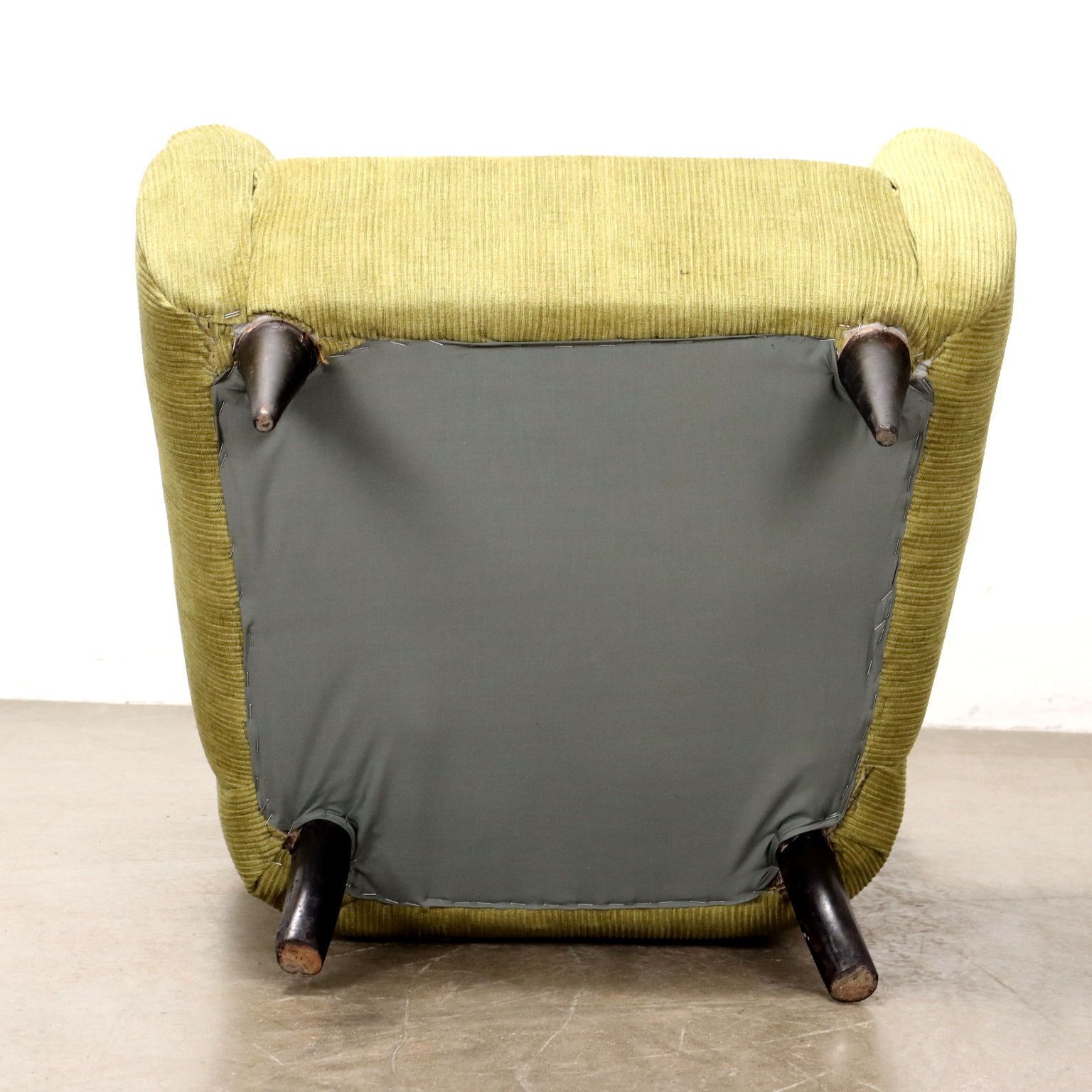 Vintage Armchair Wood Painted Velvet Italy 1950s 60s photo buy