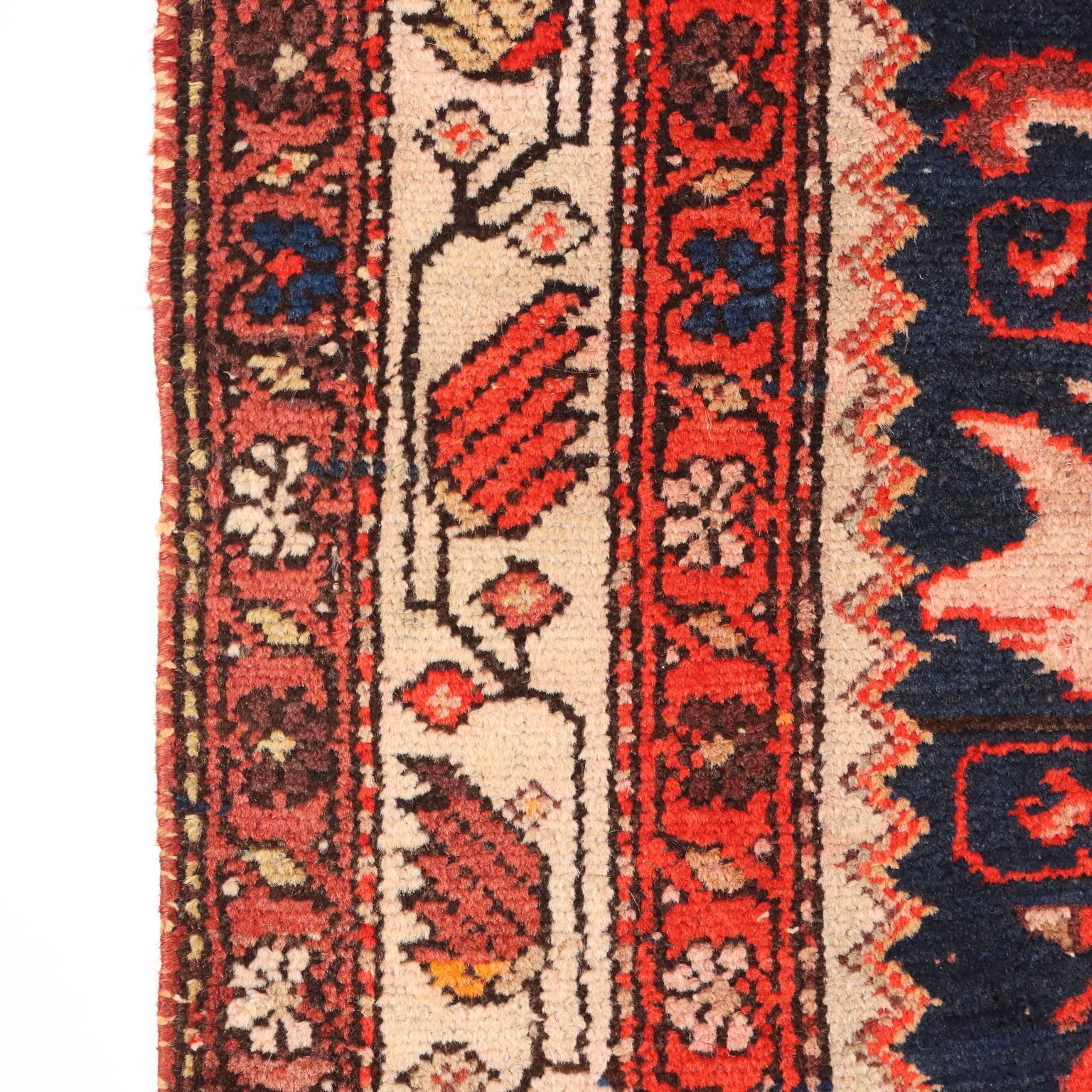 Antique Asian Carpet Cotton Wool Heavy Knot 201 X 39 In photo buy