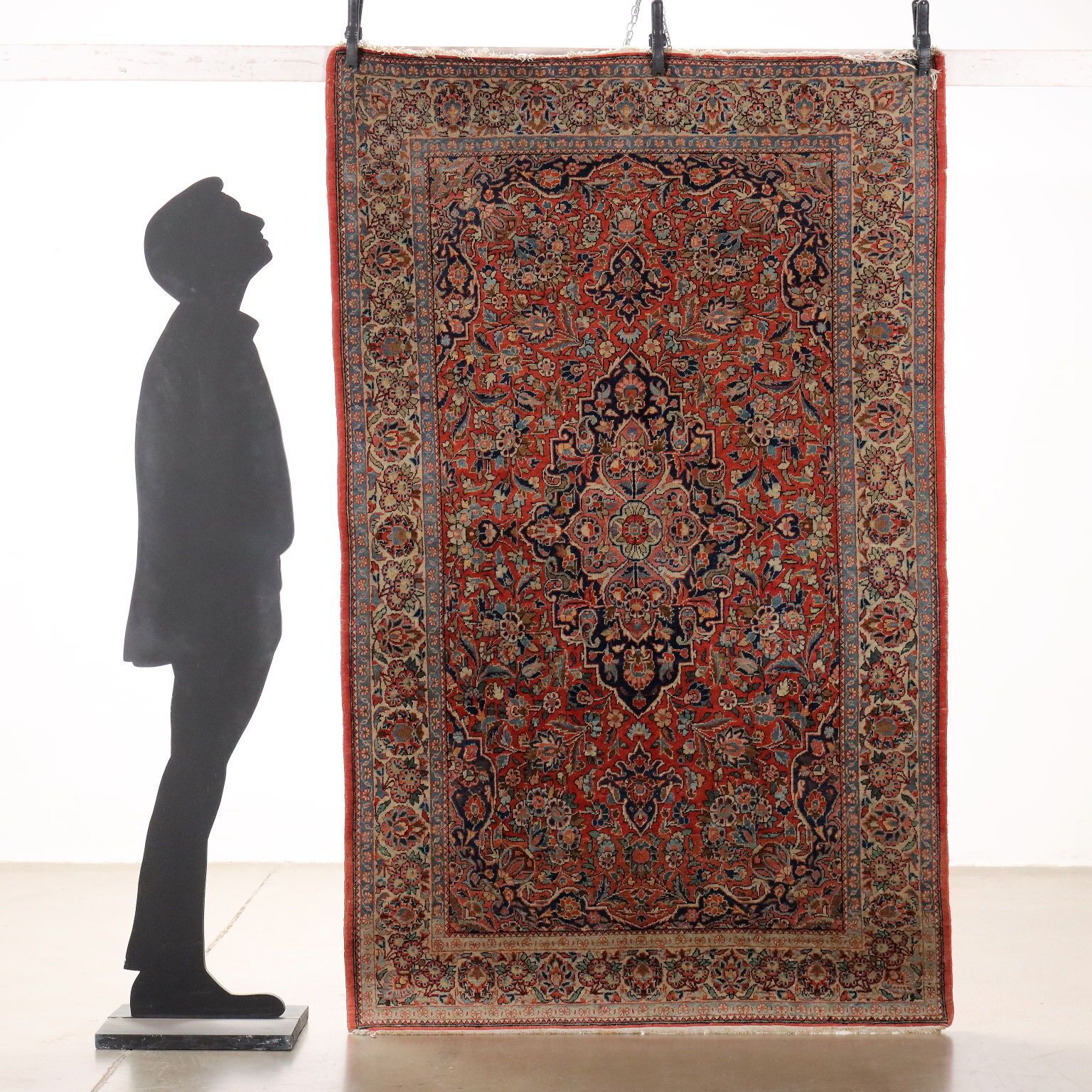 Antique Asian Carpet Cotton Wool Thin Knot 81 X 51 In photo furniture