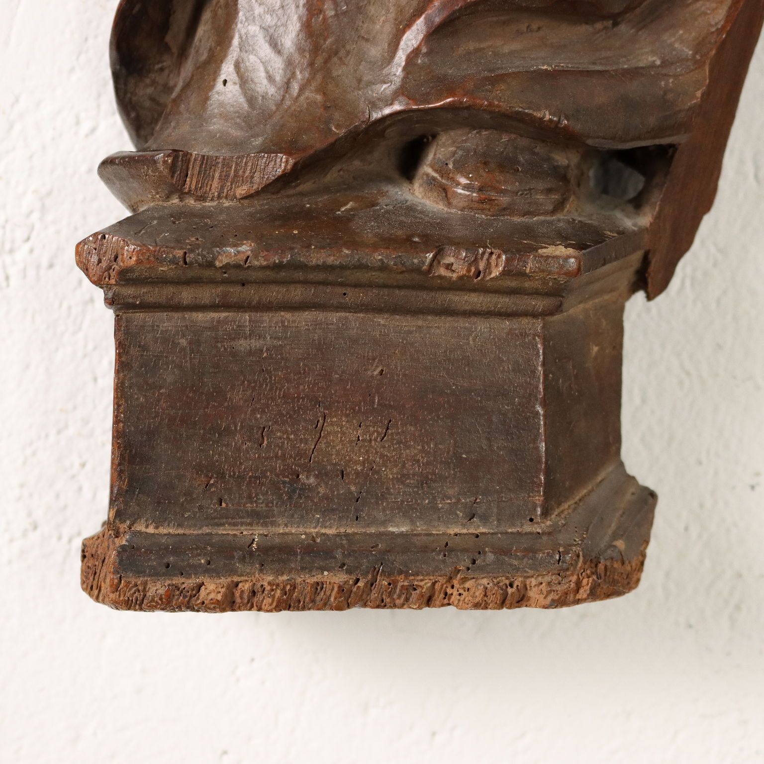 Sculpture Late Mannerism Walnut Italy XVII Century photo vintage