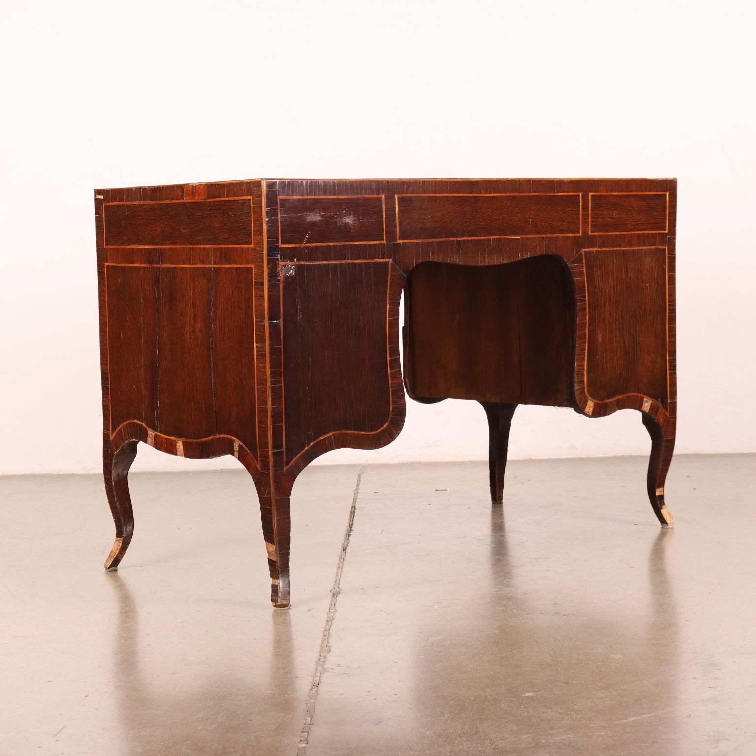 photo for sale Ancient Neoclassical Writing Desk '700 Exotic Wood Veneer Silver Fir