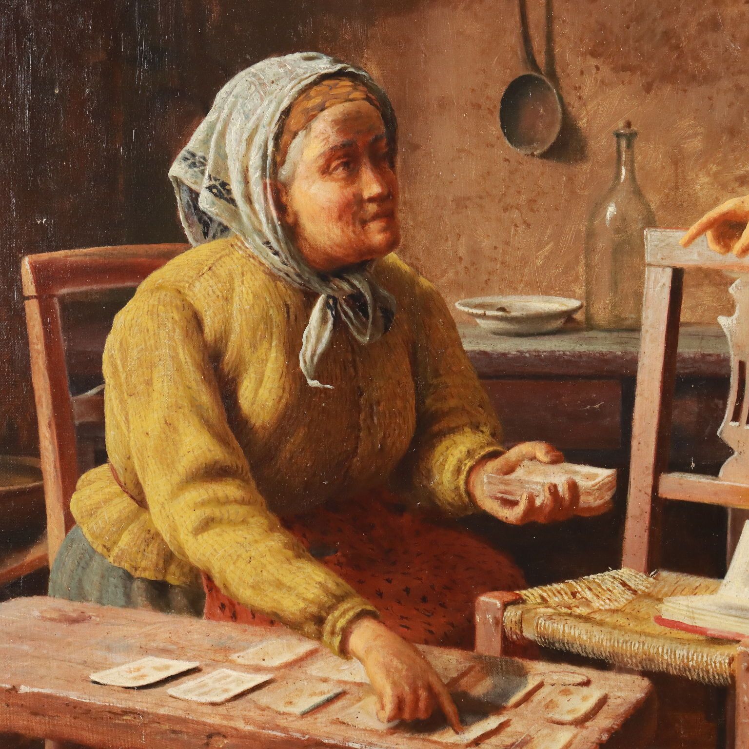 Interior Scene Attr. To G. Bellei Oil On Canvas XIX Century photo for sale