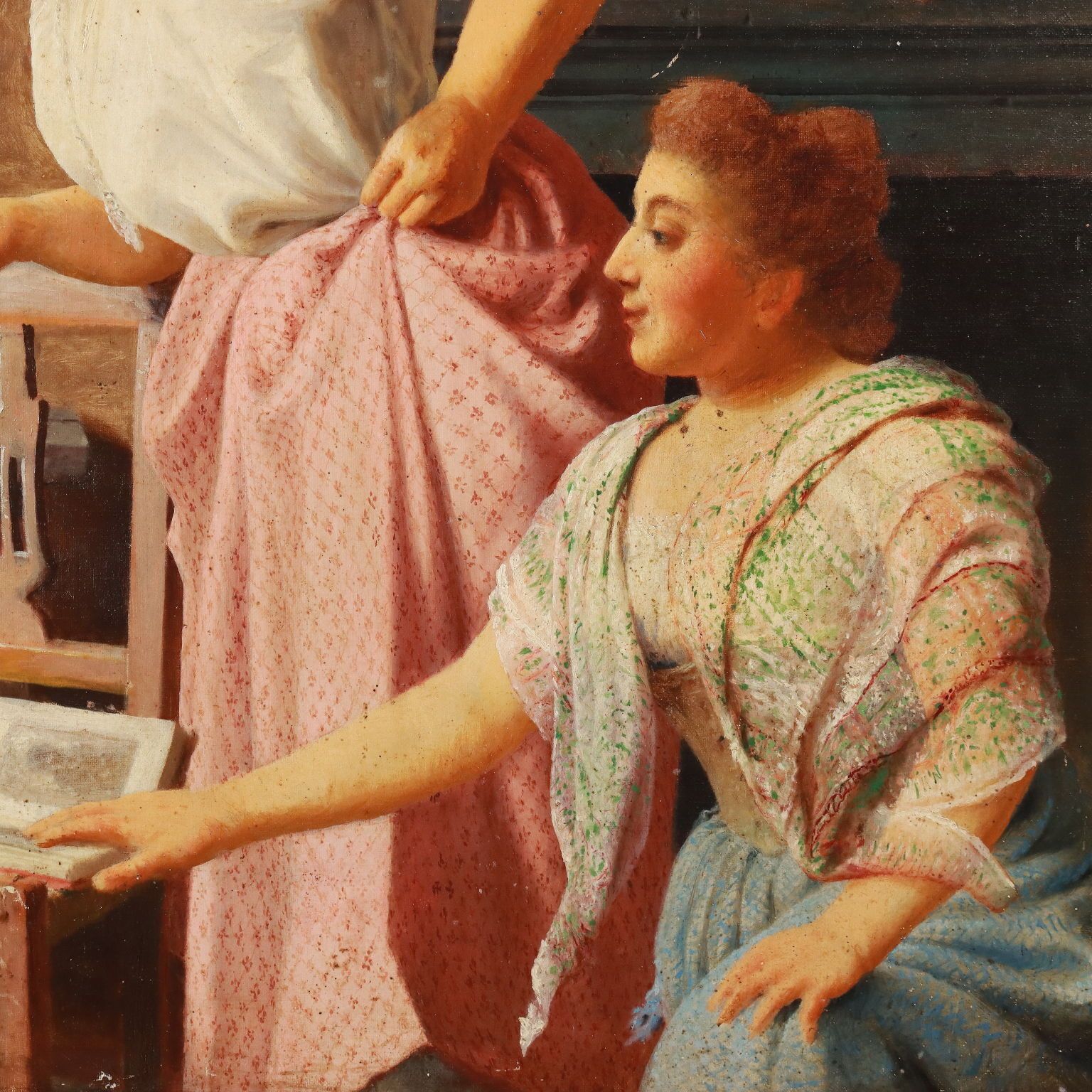 Interior Scene Attr. To G. Bellei Oil On Canvas XIX Century photo 4200.0