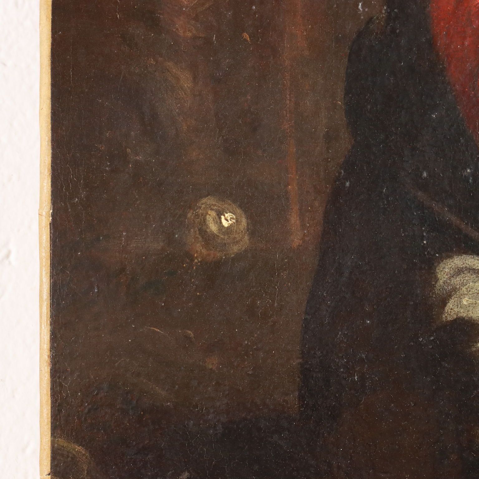Painting Daniel In The Lion's Dem Oil On Canvas XVII Century photo vintage