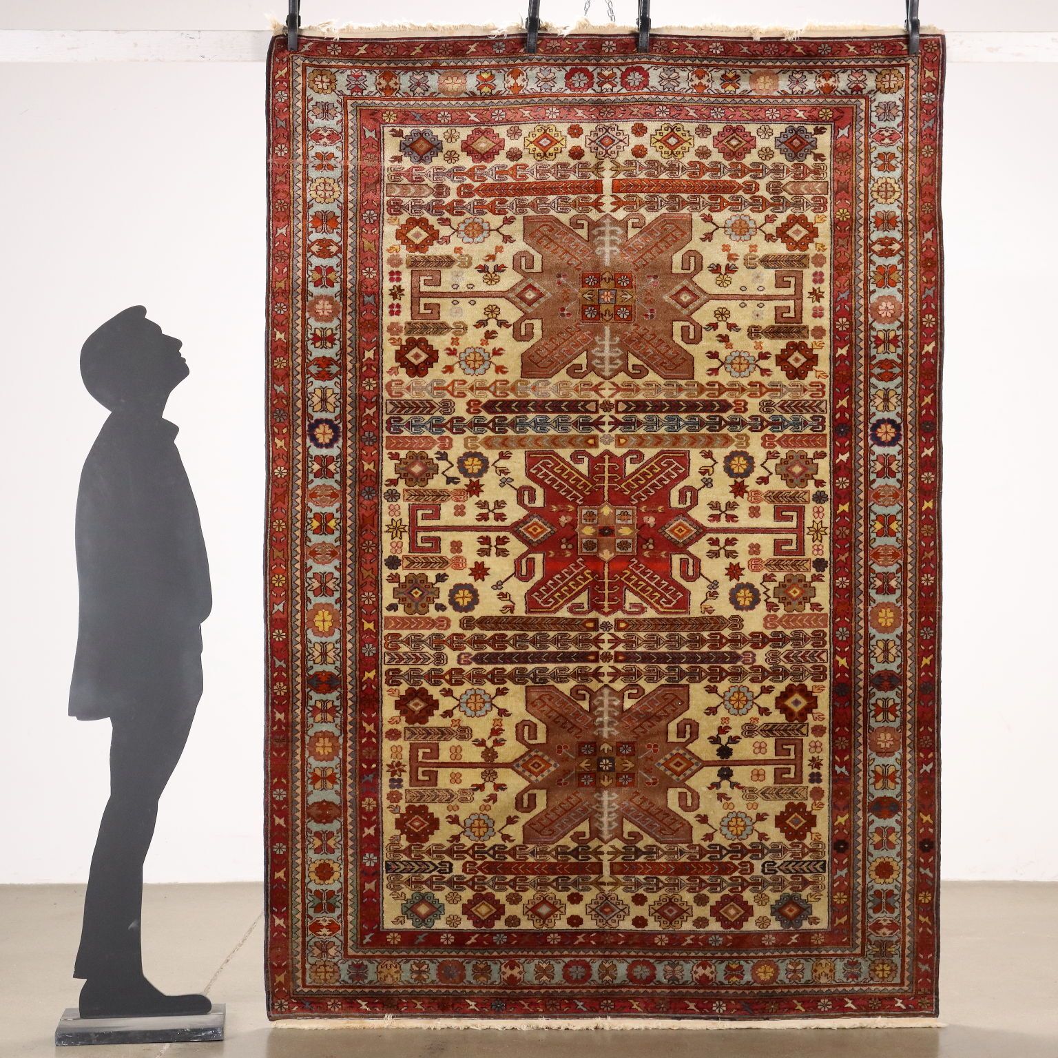 Antique Shirwan Carpet Cotton Heavy Knot Russia 108 X 68 In photo furniture