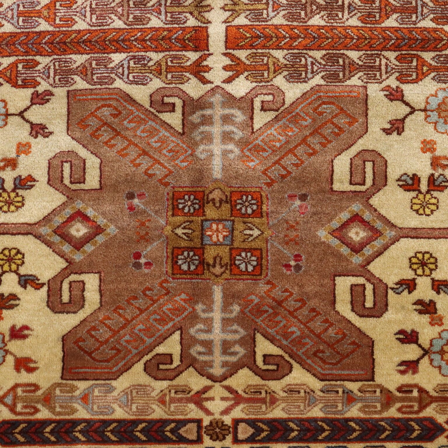 Antique Shirwan Carpet Cotton Heavy Knot Russia 108 X 68 In photo Textiles