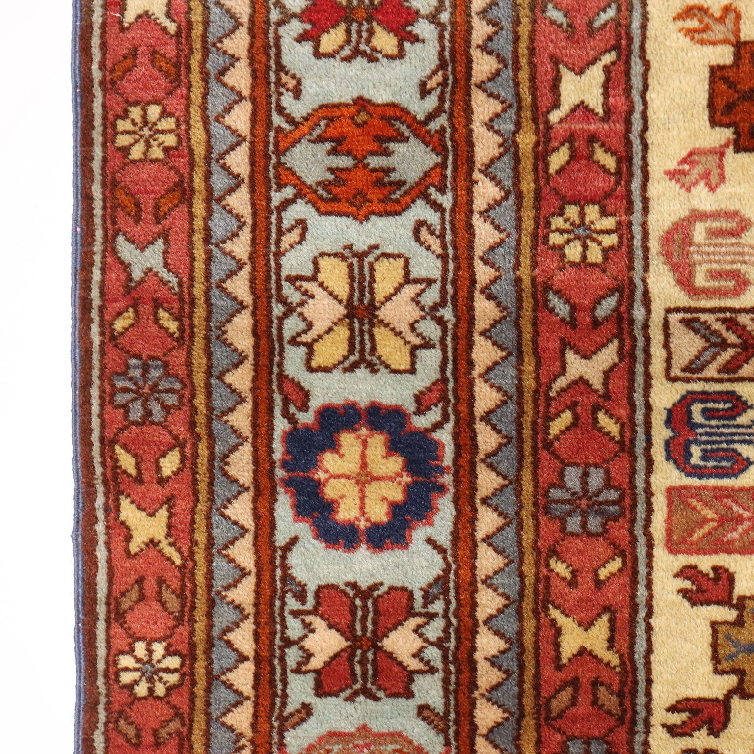 Antique Shirwan Carpet Cotton Heavy Knot Russia 108 X 68 In photo vinterior