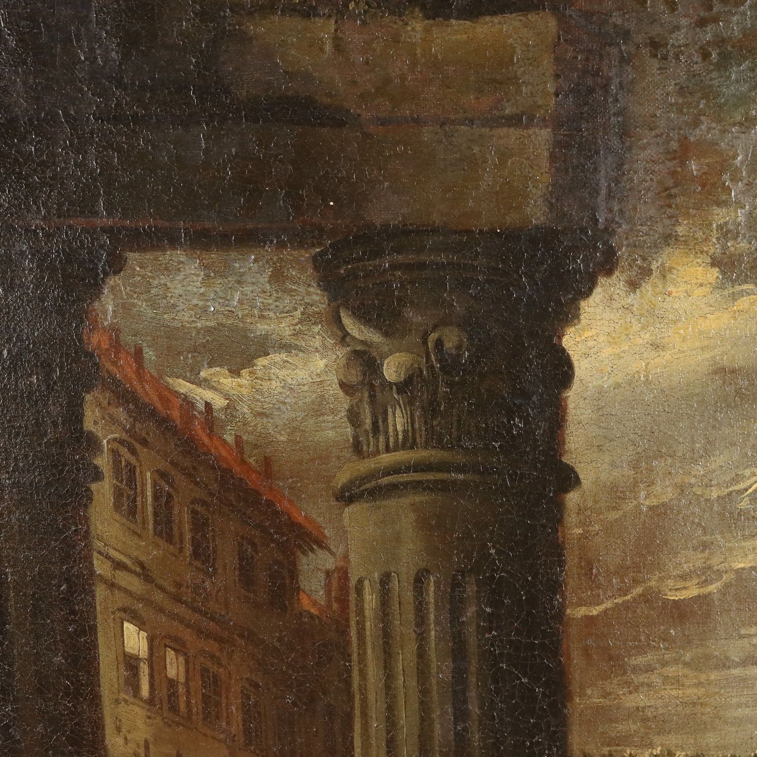 photo furniture Antique Painting With The Holy Family Oil On Canvas '600