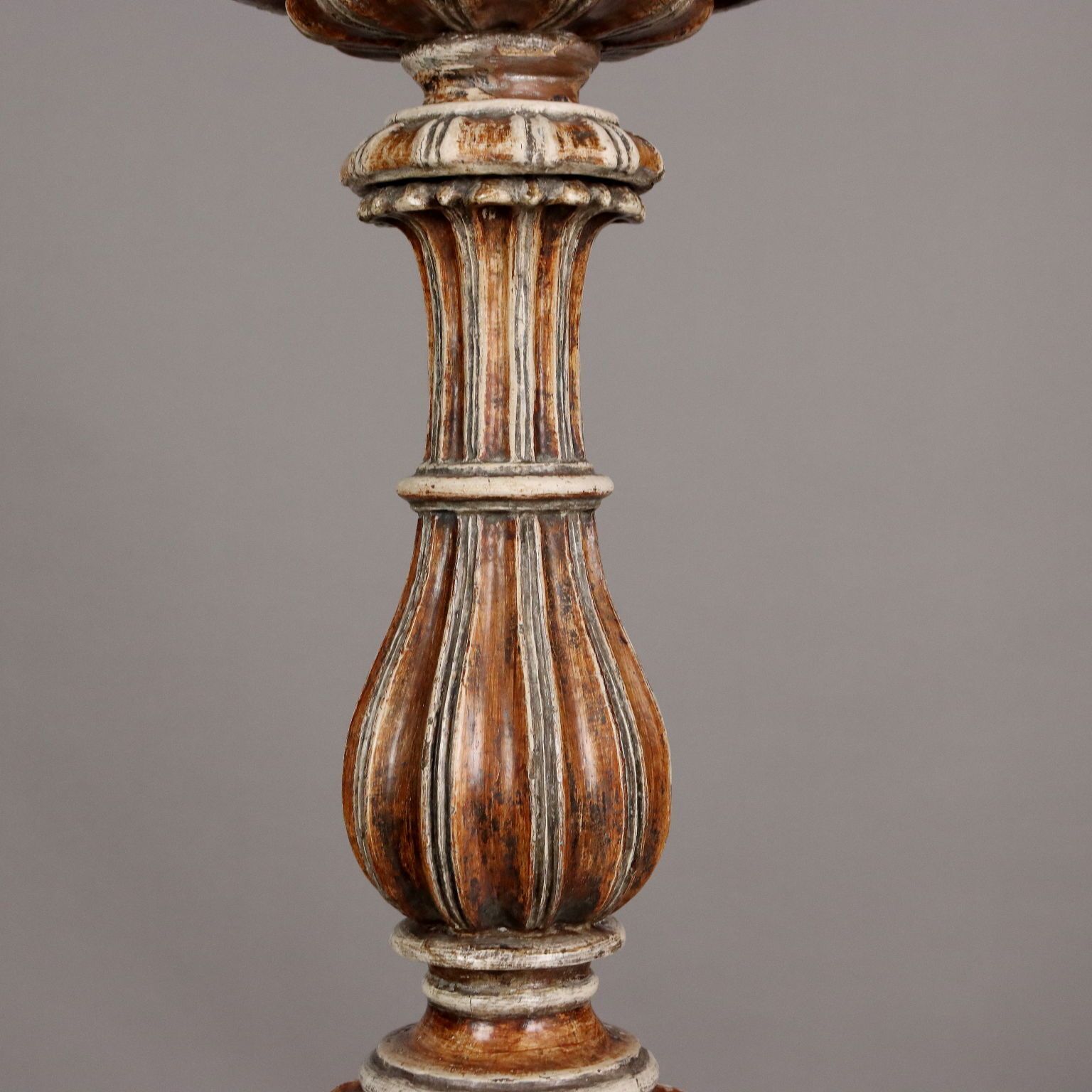 Antique Floor Lamp Lacquered Wood Italy XIX Century photo Home Decor