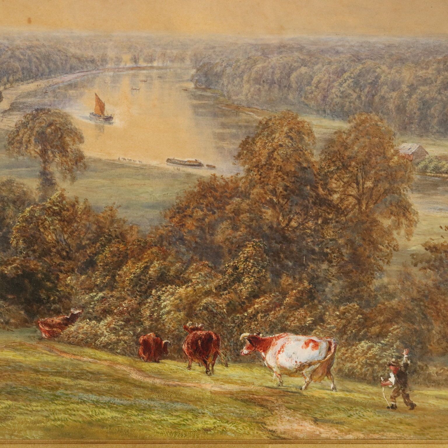 Antique Painting H. Clifford Warren Watercolour And Pencil 1878 photo for sale