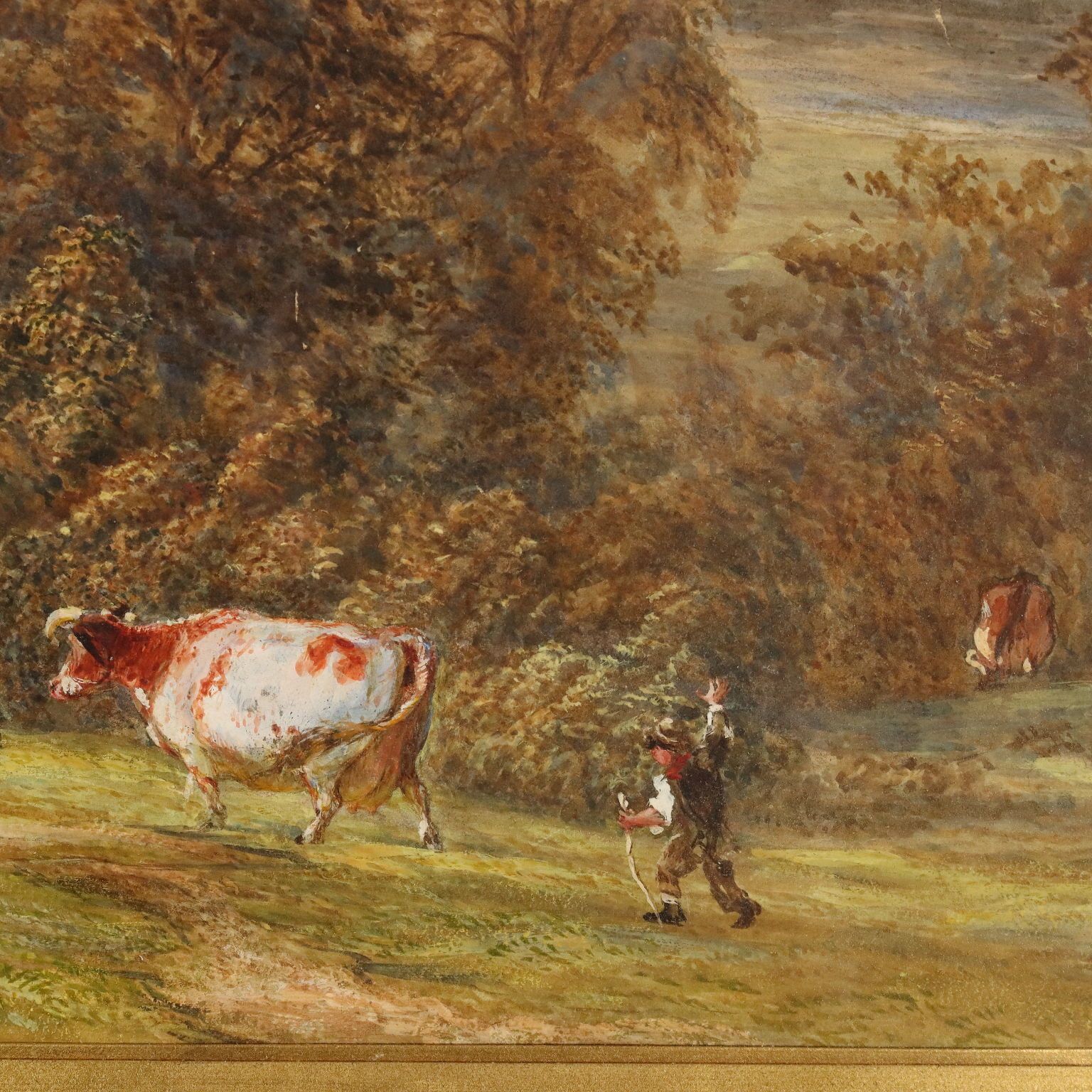 Antique Painting H. Clifford Warren Watercolour And Pencil 1878 photo Art