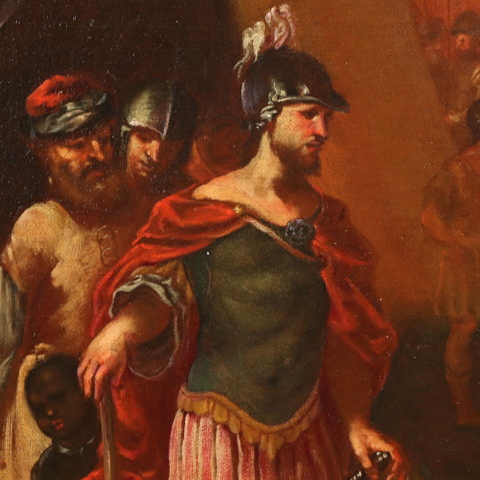 Antique Painting With Historical Subject Oil On Canvas XVII Century photo Art