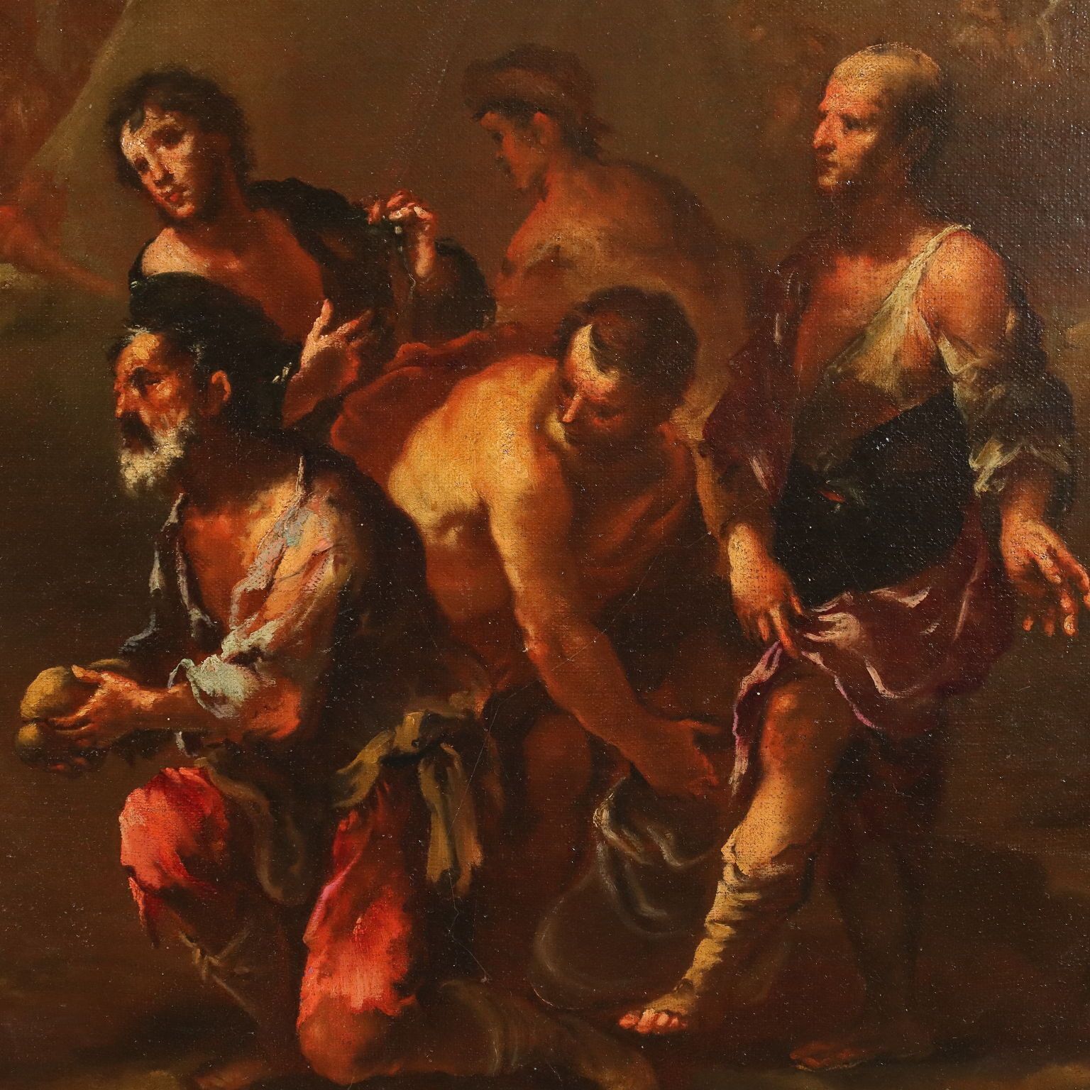 Antique Painting With Historical Subject Oil On Canvas XVII Century photo 6430.0