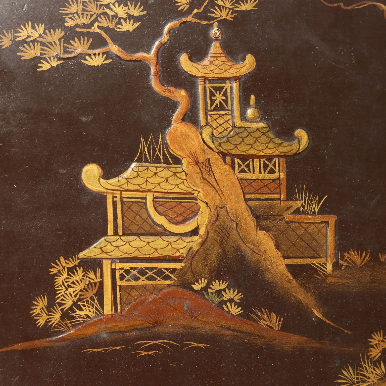 Antique Cabinet Chinoiserie Walnut Italy XX Century photo vinterior