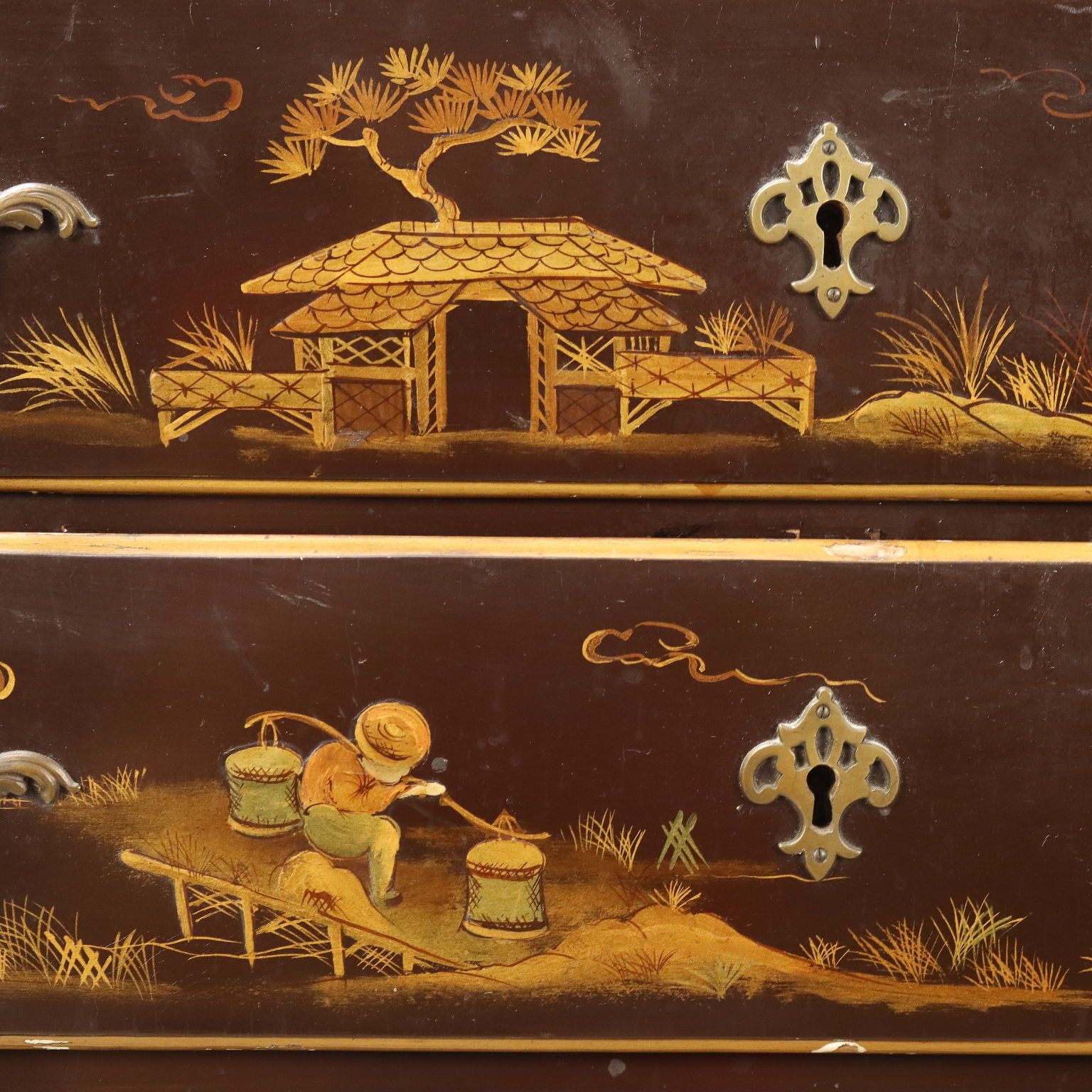 Antique Cabinet Chinoiserie Walnut Italy XX Century photo buy