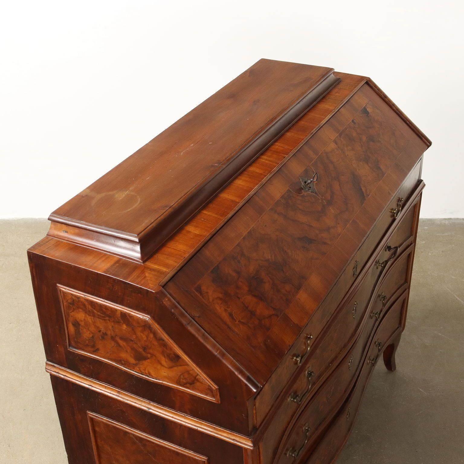Furniture Baroque Cabinet Walnut 4 Drawers Italy XVIII Century photo