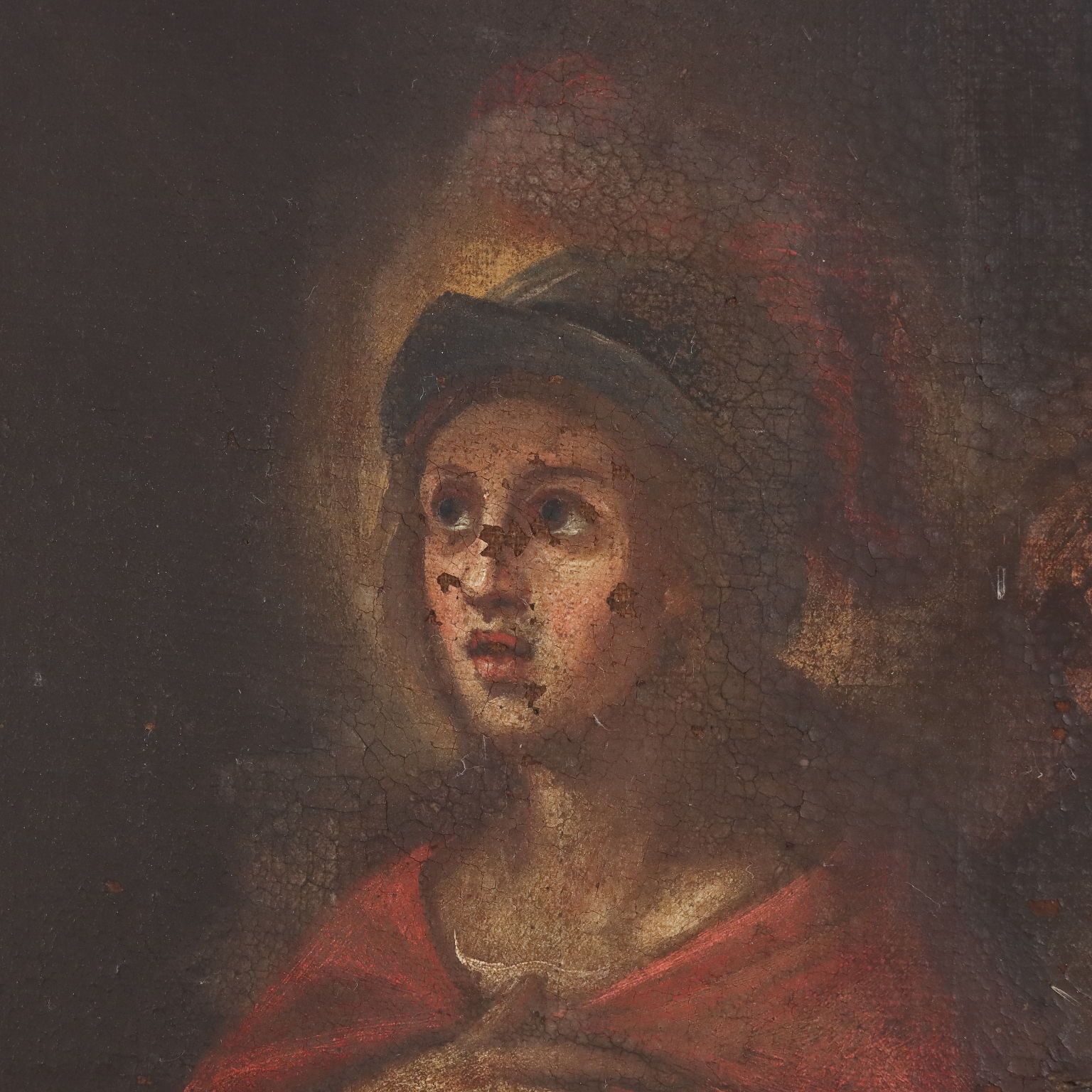 Antique Painting Religious Subject Oil On Canvas Italy XVII Century photo buy