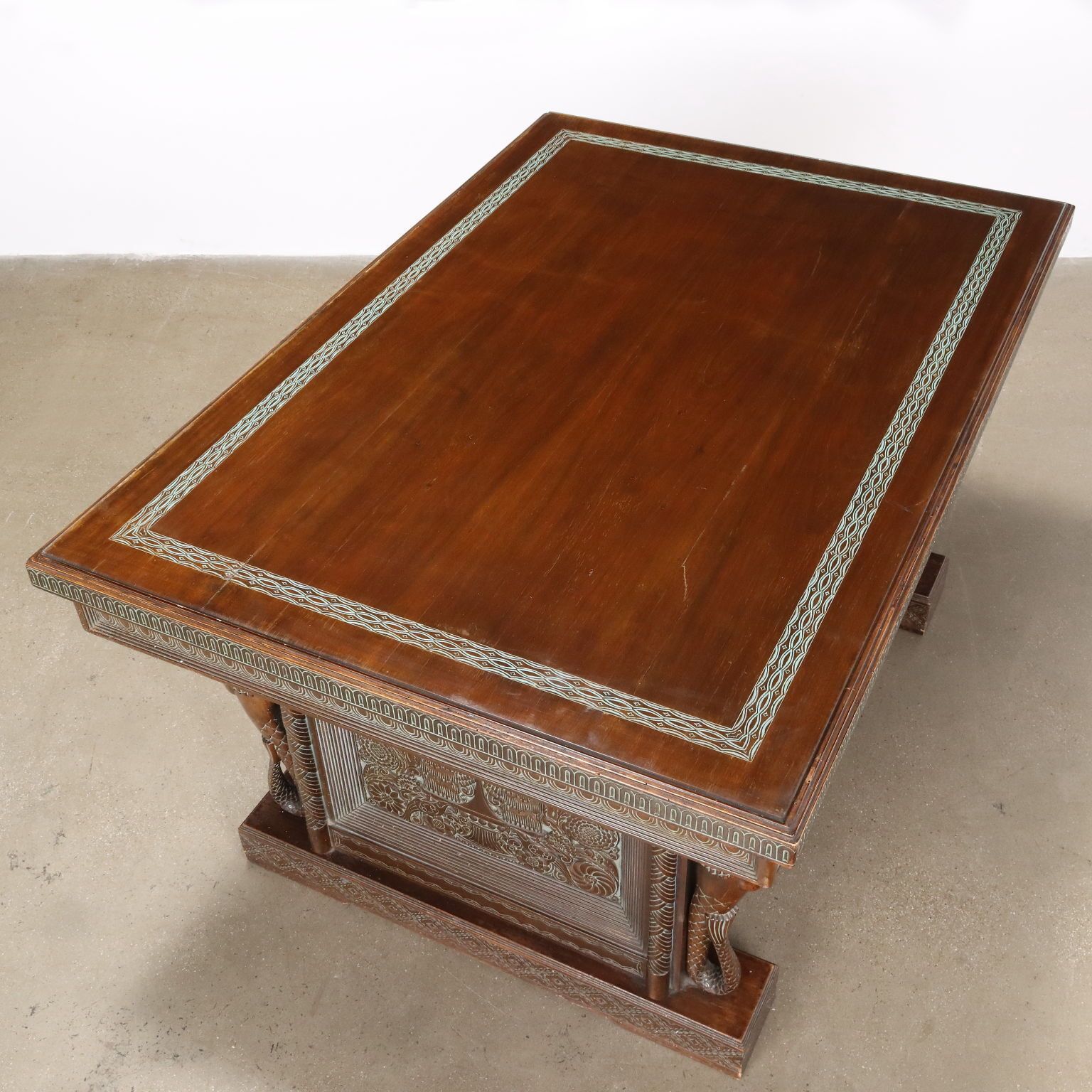 photo furniture Antique Table Rino Galbiati Ethnic Style Italy XX Century